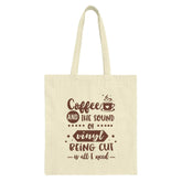 Coffee and Vinyl Tote Bag, Music Lover Tote Bag, Coffee Lover Gift, Gift For Her, Gift For Him, Everyday Bag - Tawshia